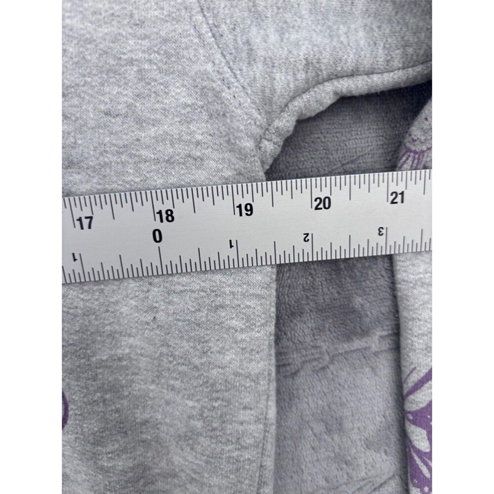 Obsessive Love Sweatshirt Women's S Grey Purple Butterflies Flowers - Picture 4 of 10